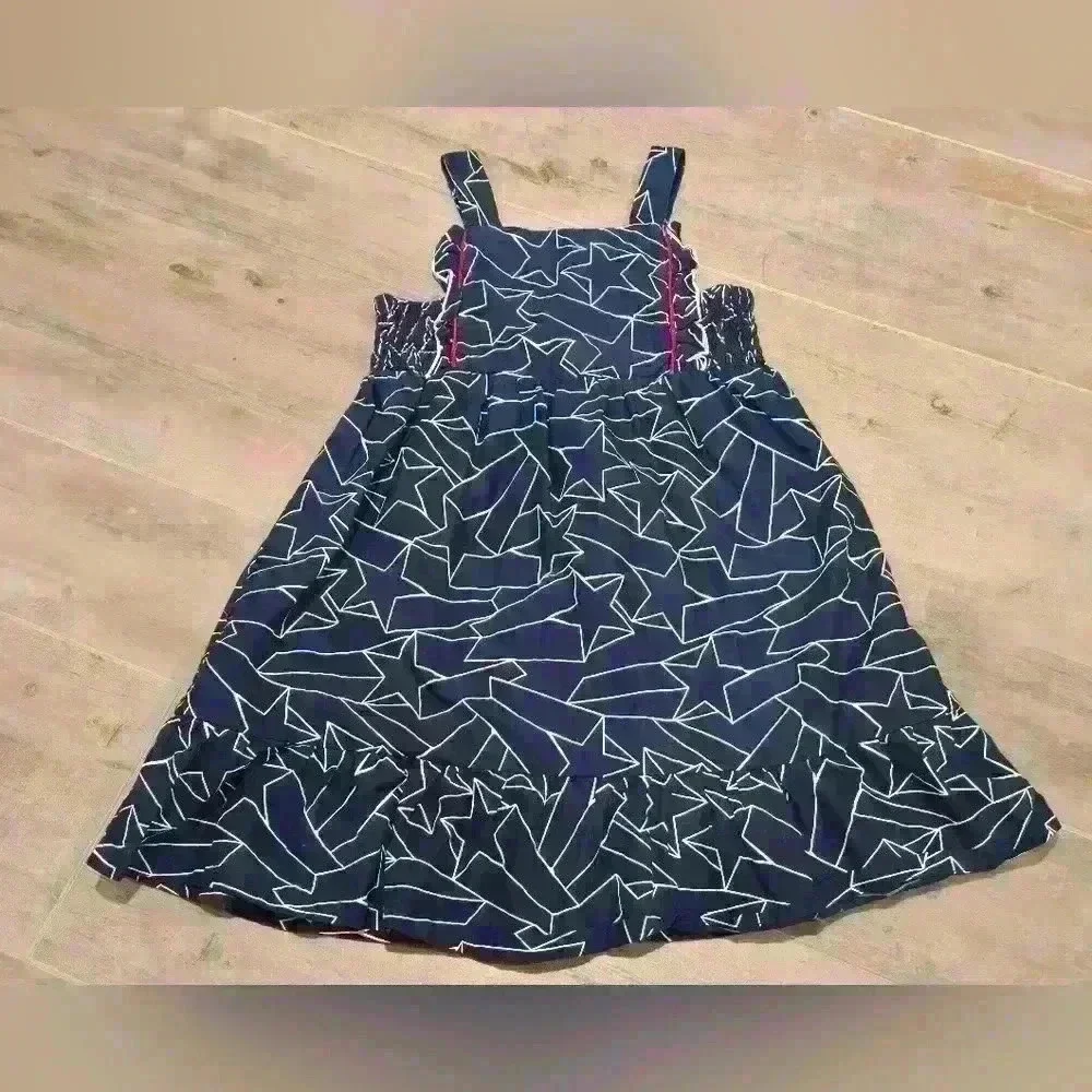 Cat & Jack Red, White and Blue Patriotic Maxi Dress